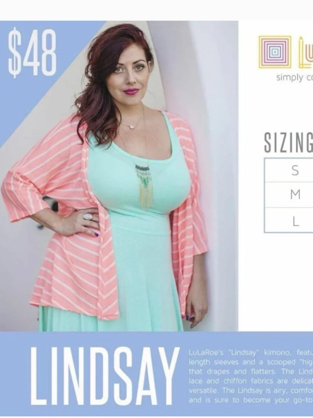 LulaRoe Lindsay Kimono Cardigan Womens M Stretchy Ribbed Grey/Black Stripe Hi-Lo - Picture 13 of 14